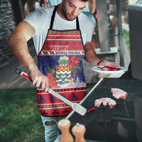 Cayman Islands Christmas Apron Coat Of Arms With Poinsettia - Wonder Print Shop