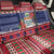 Cayman Islands Christmas Back Car Seat Cover Coat Of Arms With Poinsettia - Wonder Print Shop