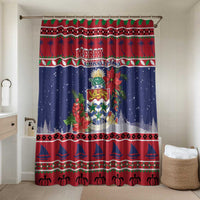 Cayman Islands Christmas Bathroom Set Coat Of Arms With Poinsettia - Wonder Print Shop