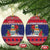 Cayman Islands Christmas Ceramic Ornament Coat Of Arms With Poinsettia - Wonder Print Shop