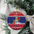 Cayman Islands Christmas Ceramic Ornament Coat Of Arms With Poinsettia - Wonder Print Shop