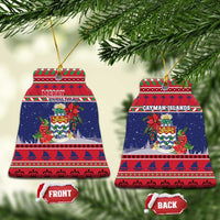 Cayman Islands Christmas Ceramic Ornament Coat Of Arms With Poinsettia - Wonder Print Shop