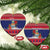 Cayman Islands Christmas Ceramic Ornament Coat Of Arms With Poinsettia - Wonder Print Shop