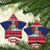 Cayman Islands Christmas Ceramic Ornament Coat Of Arms With Poinsettia - Wonder Print Shop