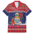 Cayman Islands Christmas Family Matching Long Sleeve Bodycon Dress and Hawaiian Shirt Coat Of Arms With Poinsettia - Wonder Print Shop