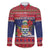 Cayman Islands Christmas Family Matching Long Sleeve Bodycon Dress and Hawaiian Shirt Coat Of Arms With Poinsettia - Wonder Print Shop