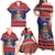 Cayman Islands Christmas Family Matching Off Shoulder Maxi Dress and Hawaiian Shirt Coat Of Arms With Poinsettia - Wonder Print Shop