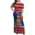 Cayman Islands Christmas Family Matching Off Shoulder Maxi Dress and Hawaiian Shirt Coat Of Arms With Poinsettia - Wonder Print Shop