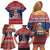 Cayman Islands Christmas Family Matching Off Shoulder Short Dress and Hawaiian Shirt Coat Of Arms With Poinsettia - Wonder Print Shop