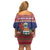 Cayman Islands Christmas Family Matching Off Shoulder Short Dress and Hawaiian Shirt Coat Of Arms With Poinsettia - Wonder Print Shop