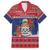 Cayman Islands Christmas Family Matching Short Sleeve Bodycon Dress and Hawaiian Shirt Coat Of Arms With Poinsettia - Wonder Print Shop