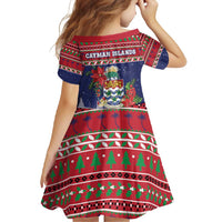 Cayman Islands Christmas Family Matching Summer Maxi Dress and Hawaiian Shirt Coat Of Arms With Poinsettia - Wonder Print Shop
