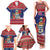 Cayman Islands Christmas Family Matching Tank Maxi Dress and Hawaiian Shirt Coat Of Arms With Poinsettia - Wonder Print Shop