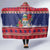 Cayman Islands Christmas Hooded Blanket Coat Of Arms With Poinsettia - Wonder Print Shop