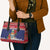 Cayman Islands Christmas Leather Bag Coat Of Arms With Poinsettia - Wonder Print Shop