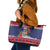 Cayman Islands Christmas Leather Tote Bag Coat Of Arms With Poinsettia - Wonder Print Shop