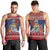 Cayman Islands Christmas Men Tank Top Coat Of Arms With Poinsettia - Wonder Print Shop