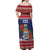 Cayman Islands Christmas Off Shoulder Maxi Dress Coat Of Arms With Poinsettia - Wonder Print Shop