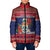Cayman Islands Christmas Padded Jacket Coat Of Arms With Poinsettia - Wonder Print Shop