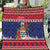 Cayman Islands Christmas Quilt Coat Of Arms With Poinsettia - Wonder Print Shop