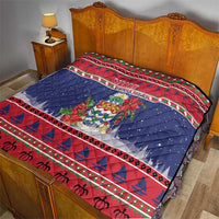 Cayman Islands Christmas Quilt Coat Of Arms With Poinsettia - Wonder Print Shop