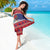 Cayman Islands Christmas Sarong Coat Of Arms With Poinsettia - Wonder Print Shop