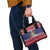 Cayman Islands Christmas Shoulder Handbag Coat Of Arms With Poinsettia - Wonder Print Shop