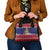 Cayman Islands Christmas Shoulder Handbag Coat Of Arms With Poinsettia - Wonder Print Shop