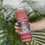 Cayman Islands Christmas Skinny Tumbler Coat Of Arms With Poinsettia - Wonder Print Shop
