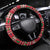 Cayman Islands Christmas Steering Wheel Cover Coat Of Arms With Poinsettia - Wonder Print Shop