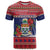 Cayman Islands Christmas T Shirt Coat Of Arms With Poinsettia - Wonder Print Shop