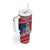 Cayman Islands Christmas Tumbler With Handle Coat Of Arms With Poinsettia - Wonder Print Shop