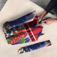 Cayman Islands Christmas Umbrella Coat Of Arms With Poinsettia - Wonder Print Shop