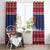 Cayman Islands Christmas Window Curtain Coat Of Arms With Poinsettia - Wonder Print Shop