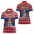 Cayman Islands Christmas Women Polo Shirt Coat Of Arms With Poinsettia - Wonder Print Shop