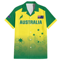 Custom Australia Cricket Family Matching Long Sleeve Bodycon Dress and Hawaiian Shirt Go Champions Aussies LT05 - Wonder Print Shop