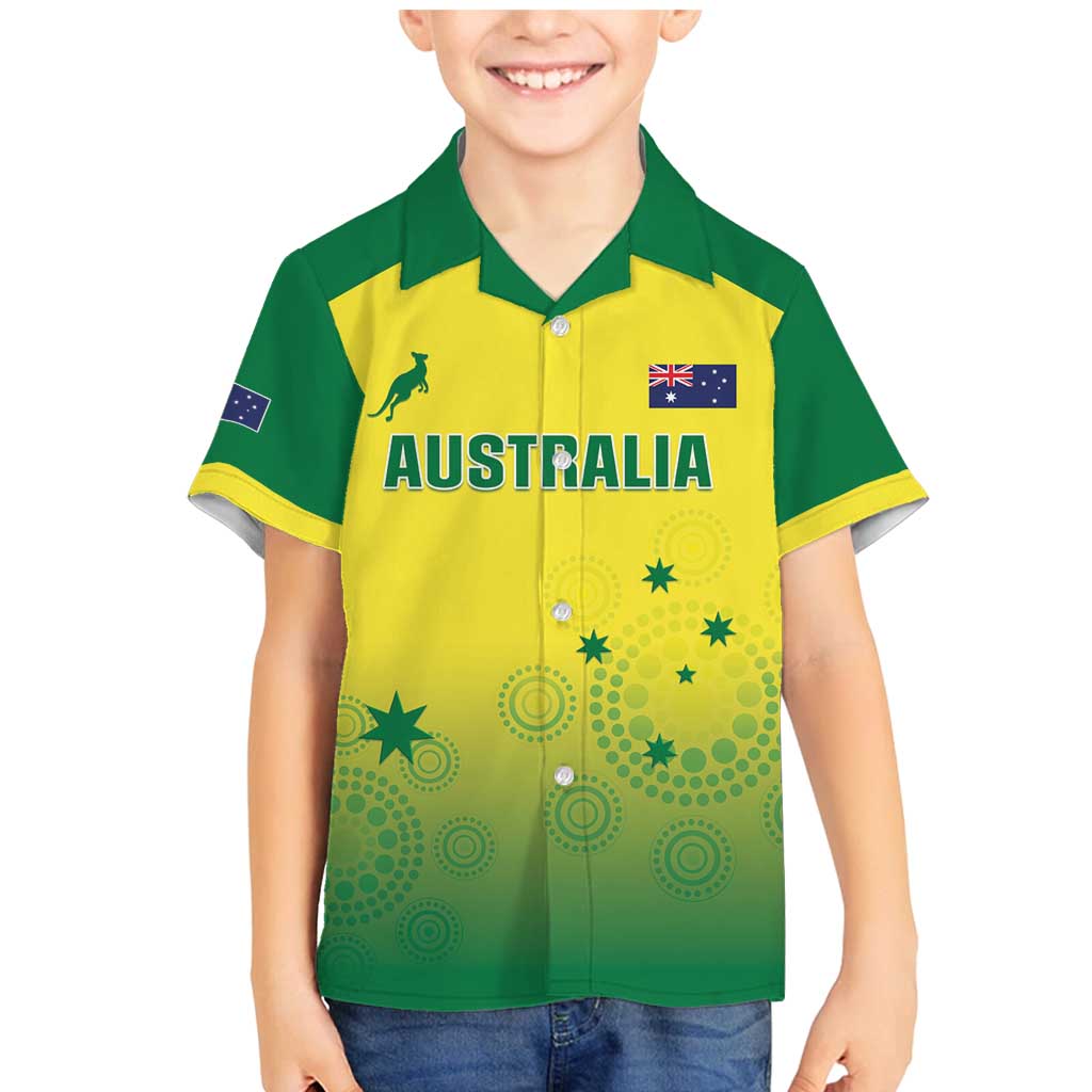 Custom Australia Cricket Family Matching Mermaid Dress and Hawaiian Shirt Go Champions Aussies LT05 - Wonder Print Shop