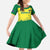 Custom Australia Cricket Family Matching Off The Shoulder Long Sleeve Dress and Hawaiian Shirt Go Champions Aussies LT05 - Wonder Print Shop