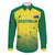 Custom Australia Cricket Family Matching Off The Shoulder Long Sleeve Dress and Hawaiian Shirt Go Champions Aussies LT05 - Wonder Print Shop