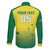 Custom Australia Cricket Family Matching Off The Shoulder Long Sleeve Dress and Hawaiian Shirt Go Champions Aussies LT05 - Wonder Print Shop