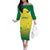 Custom Australia Cricket Family Matching Off The Shoulder Long Sleeve Dress and Hawaiian Shirt Go Champions Aussies LT05 - Wonder Print Shop