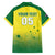 Custom Australia Cricket Family Matching Off Shoulder Short Dress and Hawaiian Shirt Go Champions Aussies LT05 - Wonder Print Shop