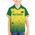 Custom Australia Cricket Family Matching Off Shoulder Short Dress and Hawaiian Shirt Go Champions Aussies LT05 - Wonder Print Shop