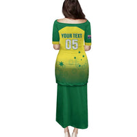 Custom Australia Cricket Family Matching Puletasi and Hawaiian Shirt Go Champions Aussies LT05 - Wonder Print Shop