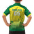 Custom Australia Cricket Family Matching Short Sleeve Bodycon Dress and Hawaiian Shirt Go Champions Aussies LT05 - Wonder Print Shop