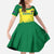 Custom Australia Cricket Family Matching Short Sleeve Bodycon Dress and Hawaiian Shirt Go Champions Aussies LT05 - Wonder Print Shop