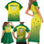 Custom Australia Cricket Family Matching Short Sleeve Bodycon Dress and Hawaiian Shirt Go Champions Aussies LT05 - Wonder Print Shop