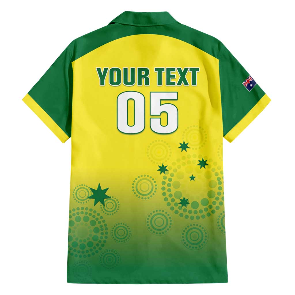 Custom Australia Cricket Family Matching Short Sleeve Bodycon Dress and Hawaiian Shirt Go Champions Aussies LT05 - Wonder Print Shop