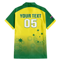 Custom Australia Cricket Family Matching Short Sleeve Bodycon Dress and Hawaiian Shirt Go Champions Aussies LT05 - Wonder Print Shop