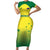 Custom Australia Cricket Family Matching Short Sleeve Bodycon Dress and Hawaiian Shirt Go Champions Aussies LT05 - Wonder Print Shop